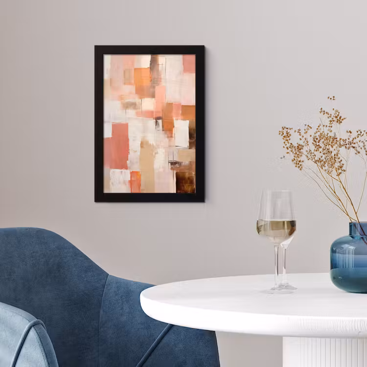 Poster met lijst - Kunst - Roze - Abstract — 2