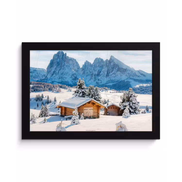 Poster met lijst - Landschap - Winter - Sneeuw — 1
