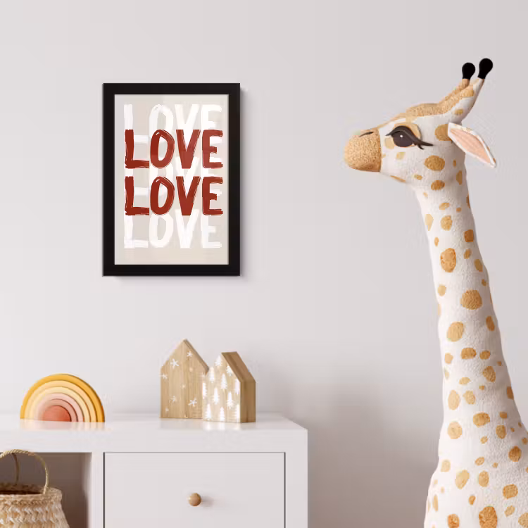 Poster met lijst - Love - Rood - Tekst — 5