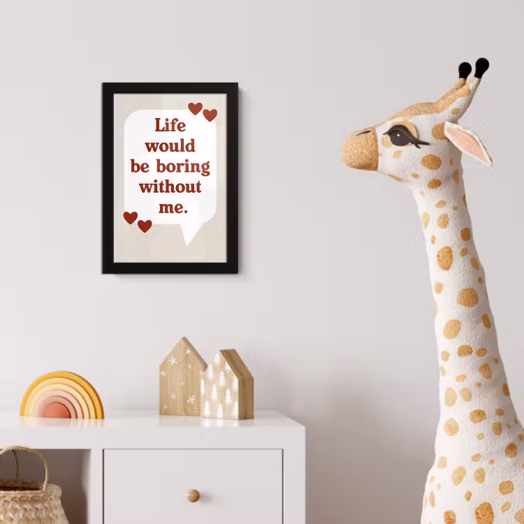 Poster met lijst - Quote - Tekstballon - Hartjes — 5