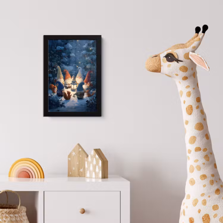 Poster met lijst - Winter - Gnooms - Eekhoorns - Meerkleurig — 5