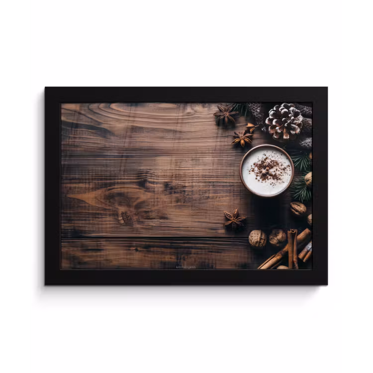 Poster met lijst - Winter - Houtlook - Stilleven — 1