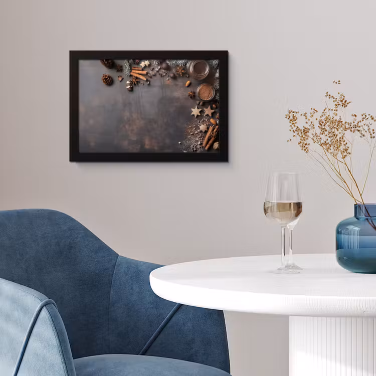 Poster met lijst - Winter - Kerst - Specerijen - Beton — 2