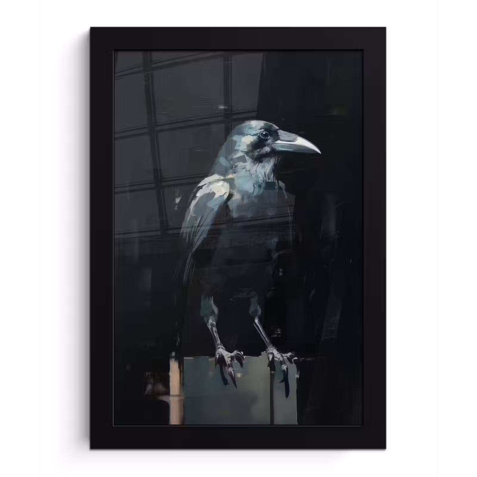 Poster met lijst - Raaf - Vogels - Zwart — 1