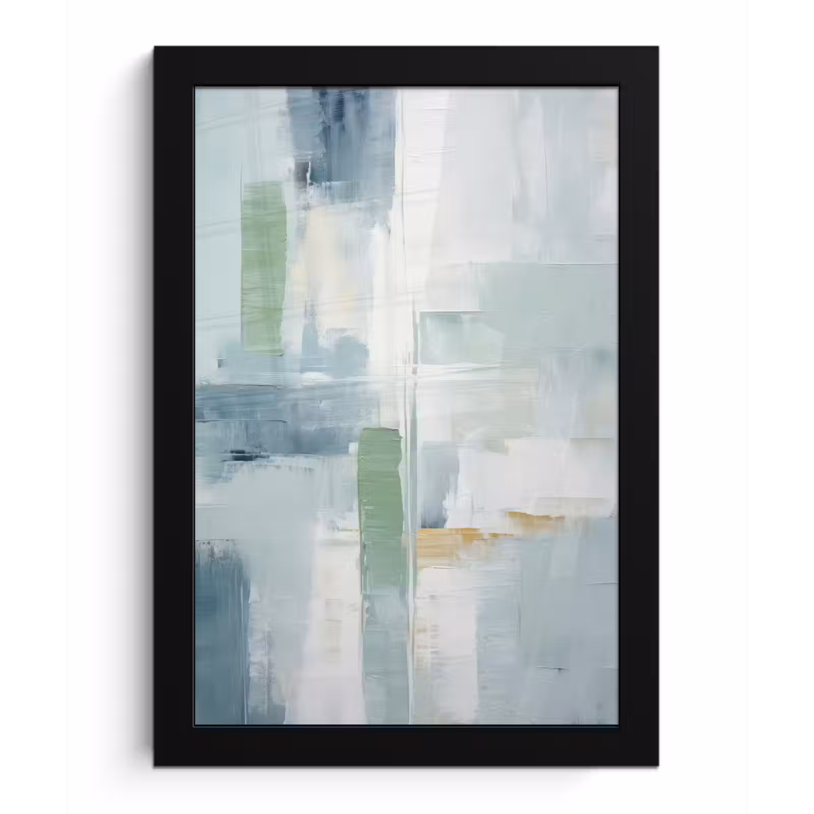 Poster met lijst - Verf - Moderne kunst - Abstract - Grijs — 1