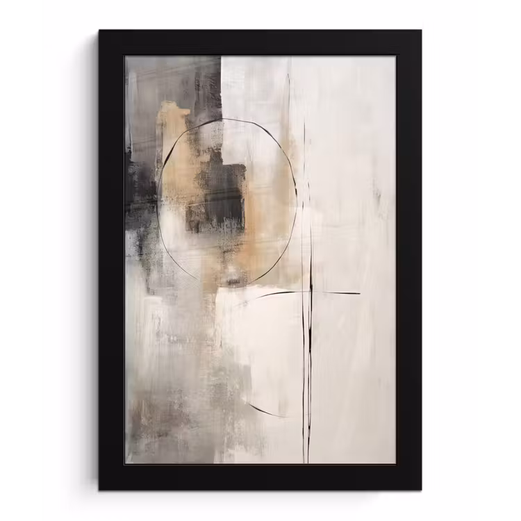 Poster met lijst - Kunst - Abstract - Grijs - Industrieel — 1