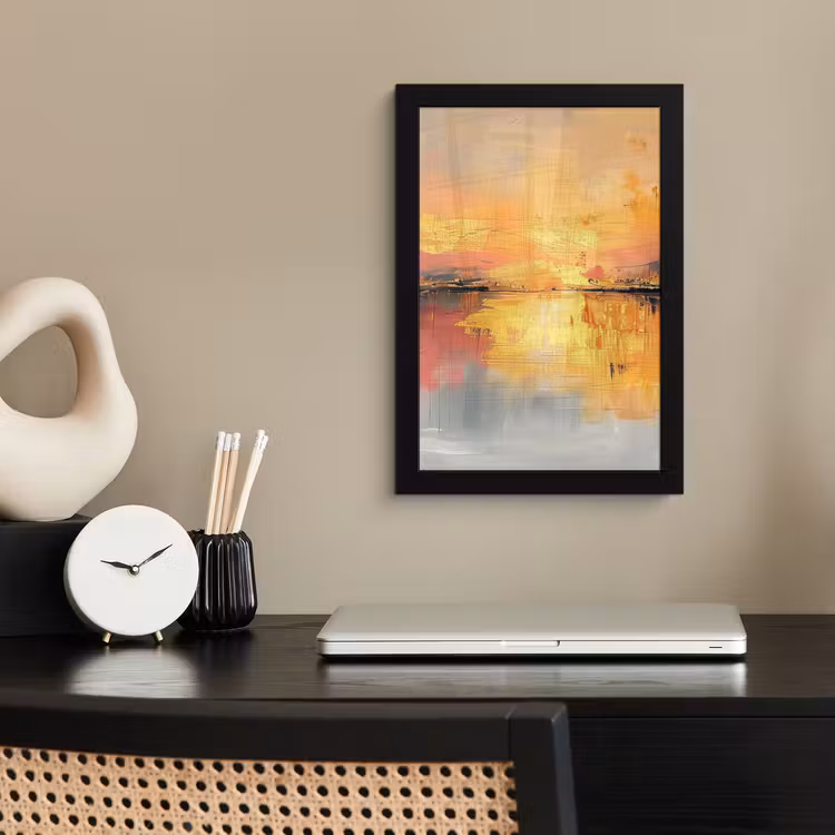 Poster met lijst - Modern - Abstract - Goud - Roze — 3