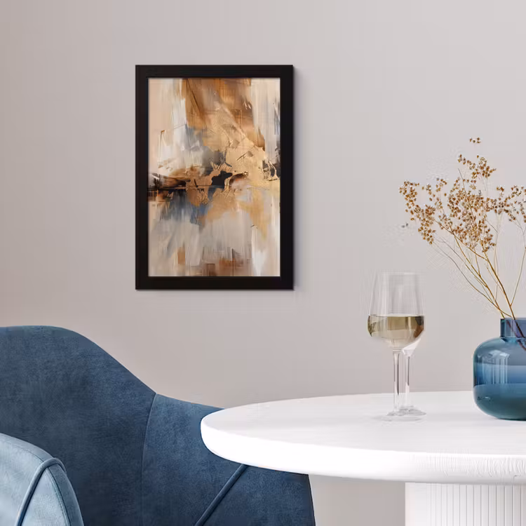 Poster met lijst - Modern - Bruin - Abstract - Beige — 2