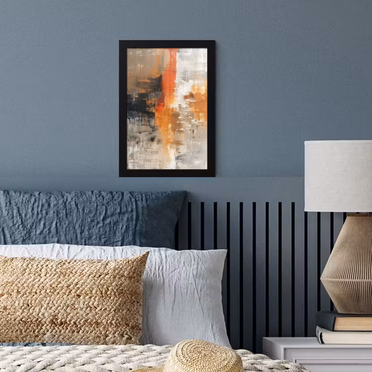 Poster met lijst - Moderne kunst - Abstract - Goud - Grijs — 4