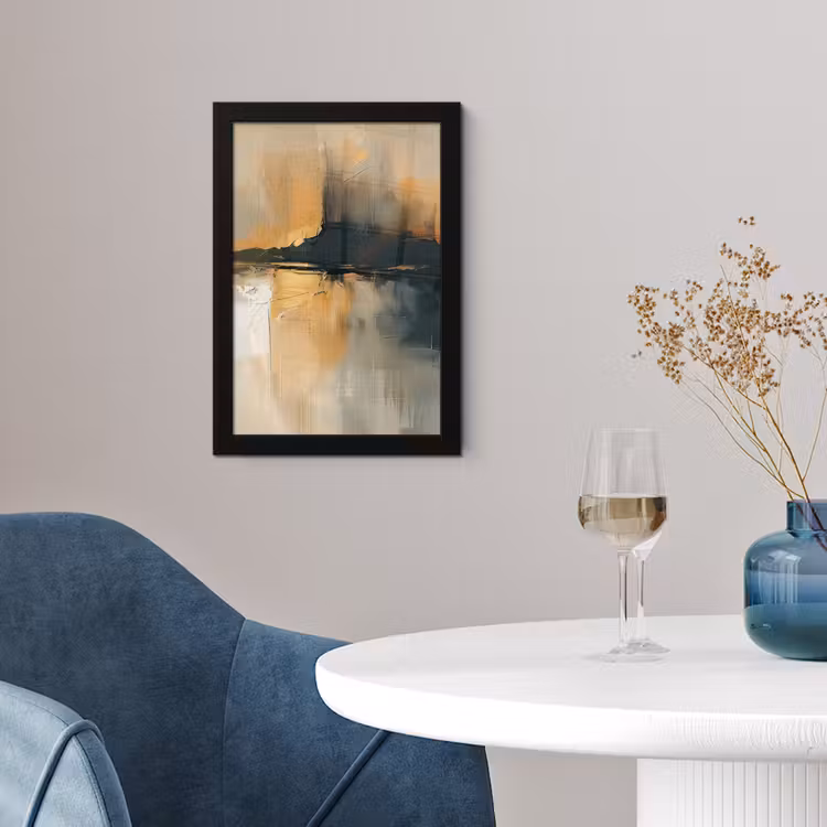 Poster met lijst - Moderne kunst - Abstract - Zwart — 2