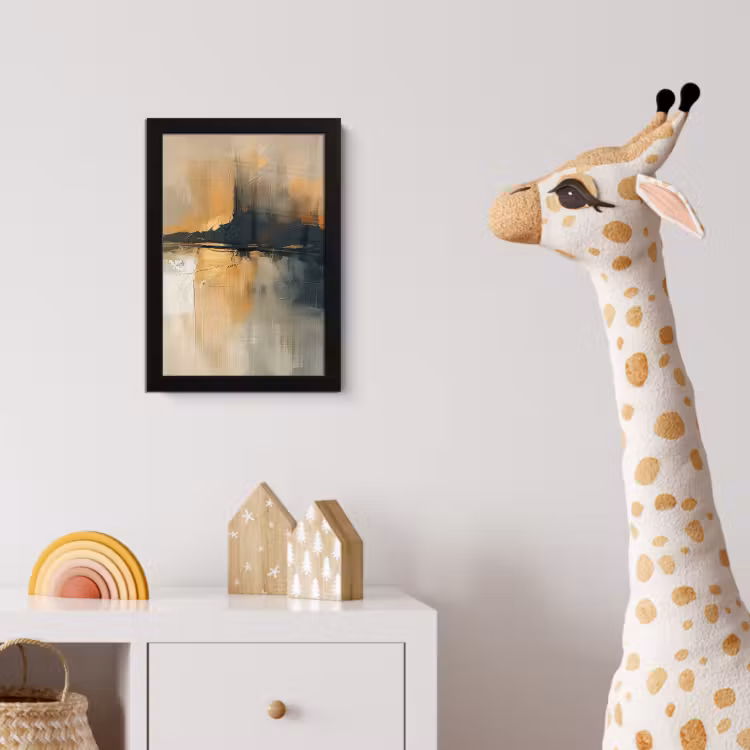 Poster met lijst - Moderne kunst - Abstract - Zwart — 5