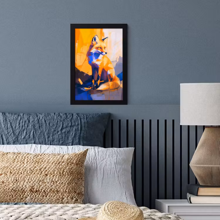 Poster met lijst - Vos - Oranje - Vormen - Abstract — 4