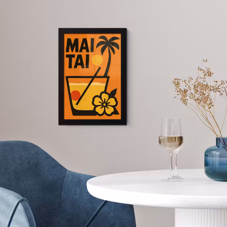Poster met lijst - Palmboom - Bloem - Art - Drink — 2