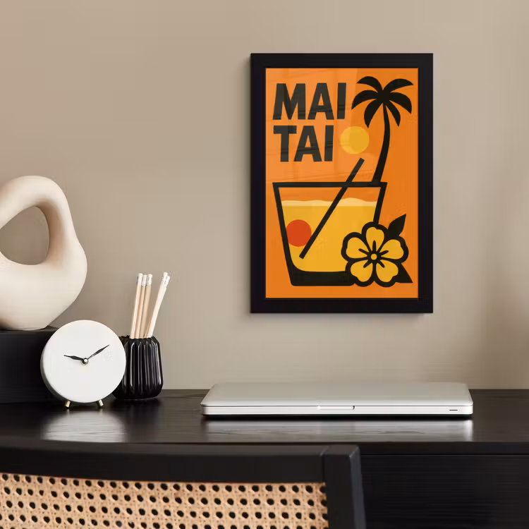 Poster met lijst - Palmboom - Bloem - Art - Drink — 3