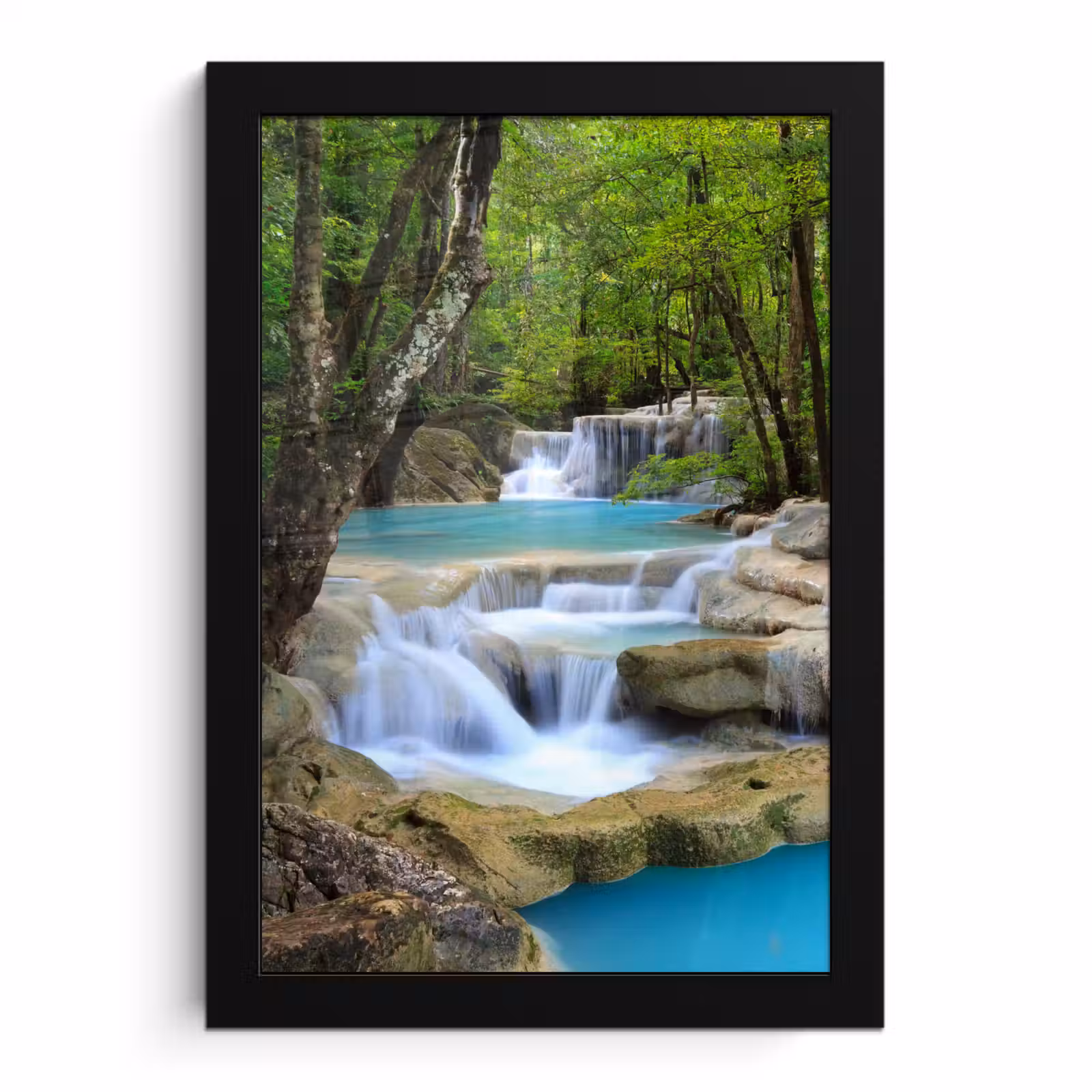 Poster met lijst - Waterval - Natuur - Rivier - Bos - Water — 1
