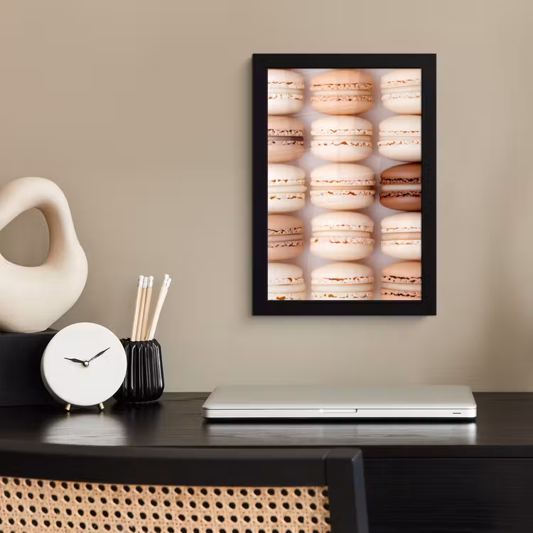 Poster met lijst - Macarons - Beige - Bruin — 3