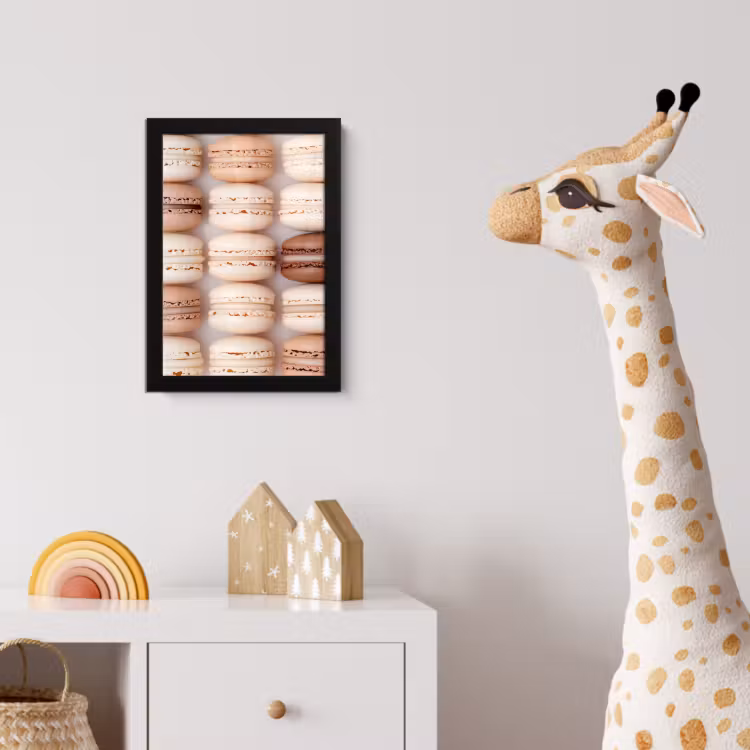 Poster met lijst - Macarons - Beige - Bruin — 5