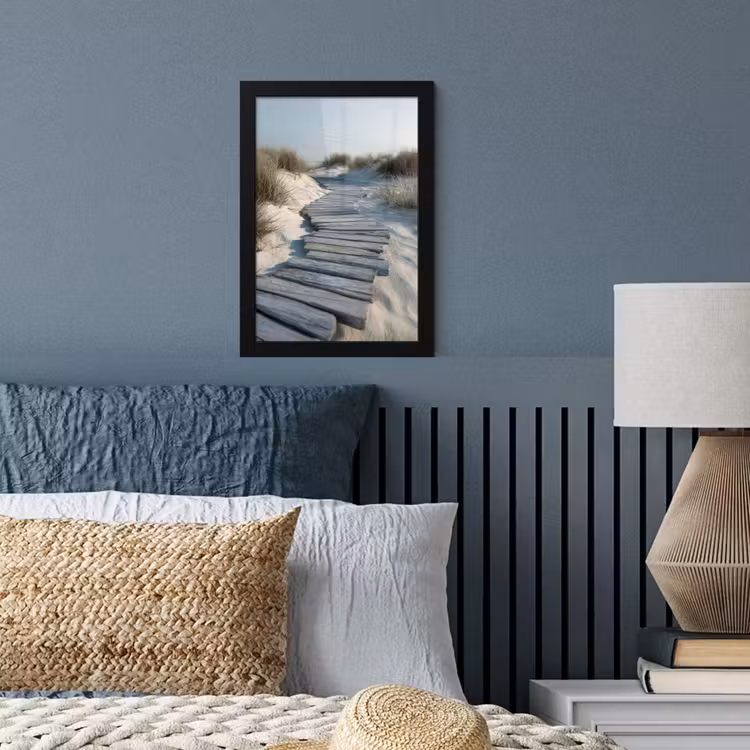 Poster met lijst - Pad - Planken - Duinen - Gras — 4