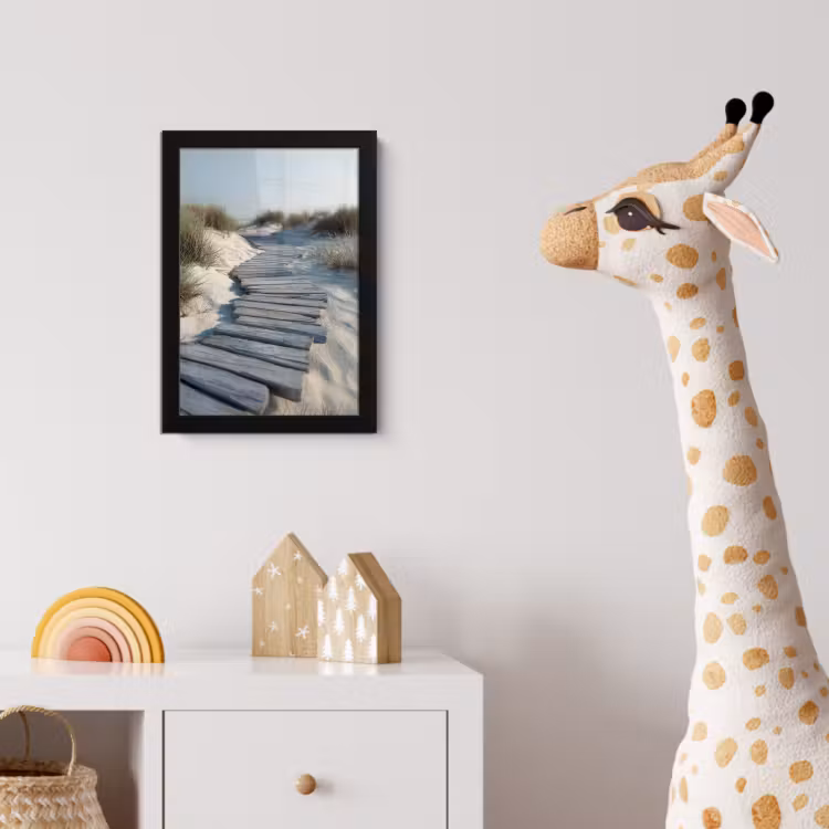 Poster met lijst - Pad - Planken - Duinen - Gras — 5