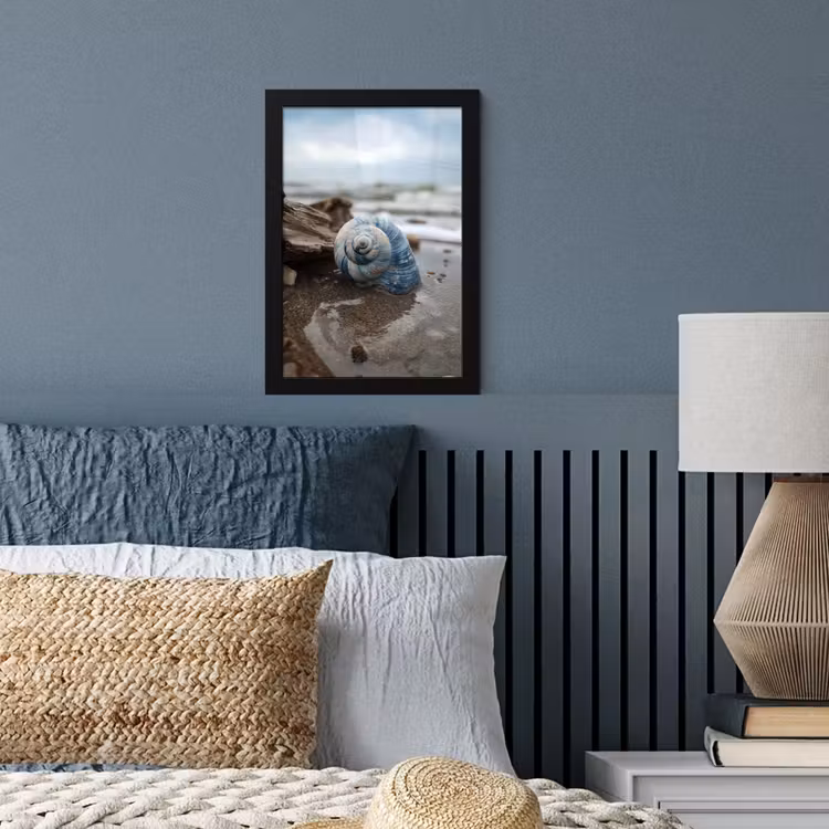 Poster met lijst - Schelp - Strand - Blauw - Zee — 4