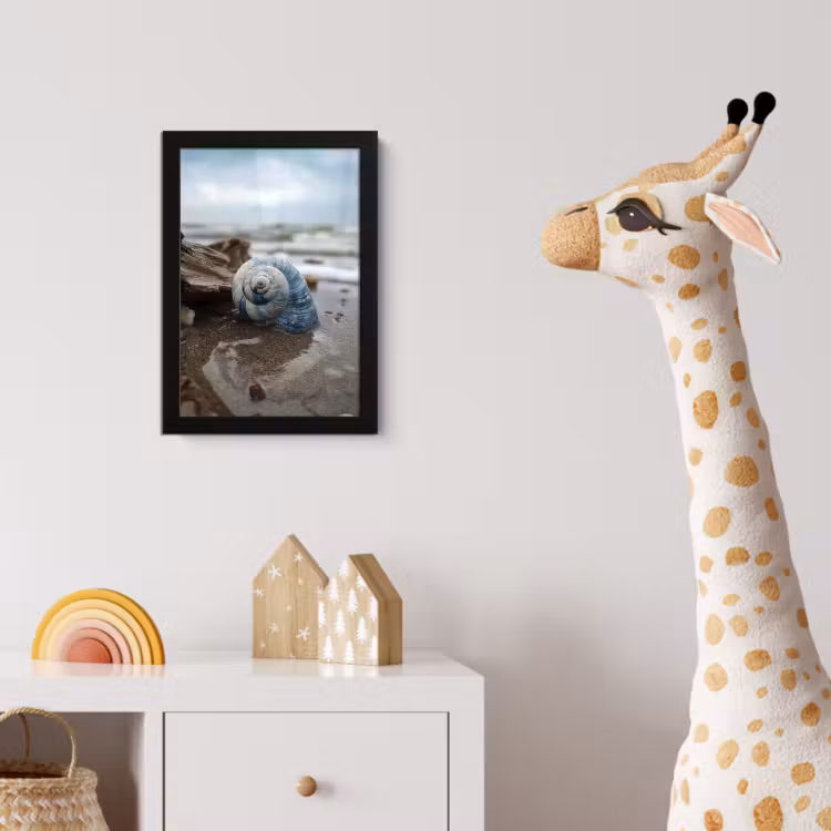 Poster met lijst - Schelp - Strand - Blauw - Zee — 5