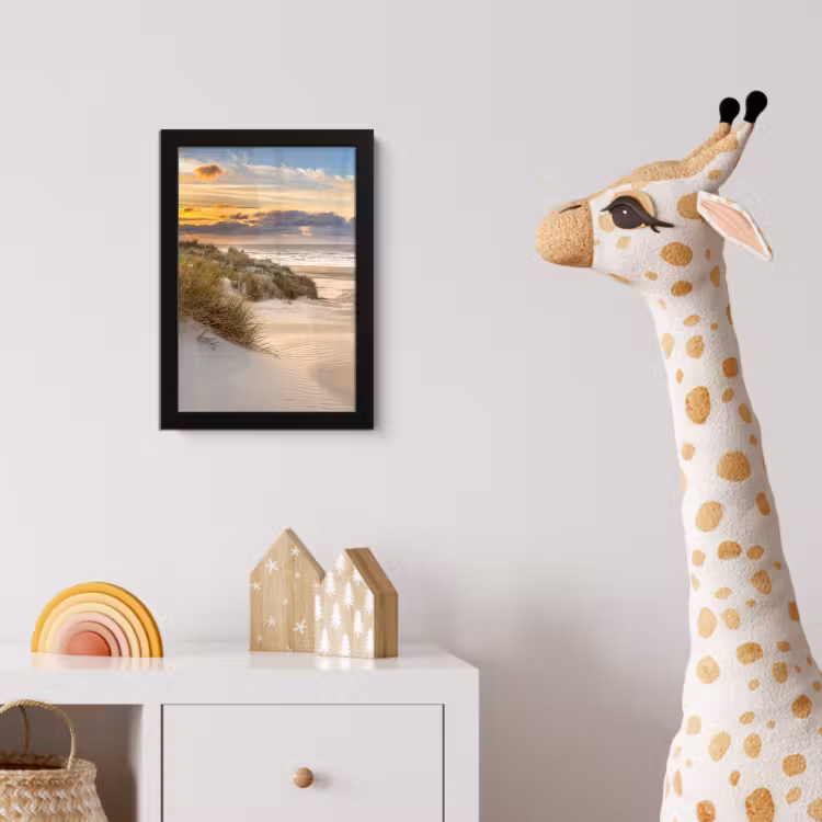 Poster met lijst - Strand - Duin - Gras - Zonsondergang - Zee — 5