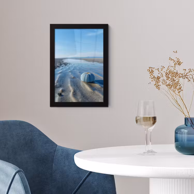 Poster met lijst - Strand - Schild - Water - Blauw — 2