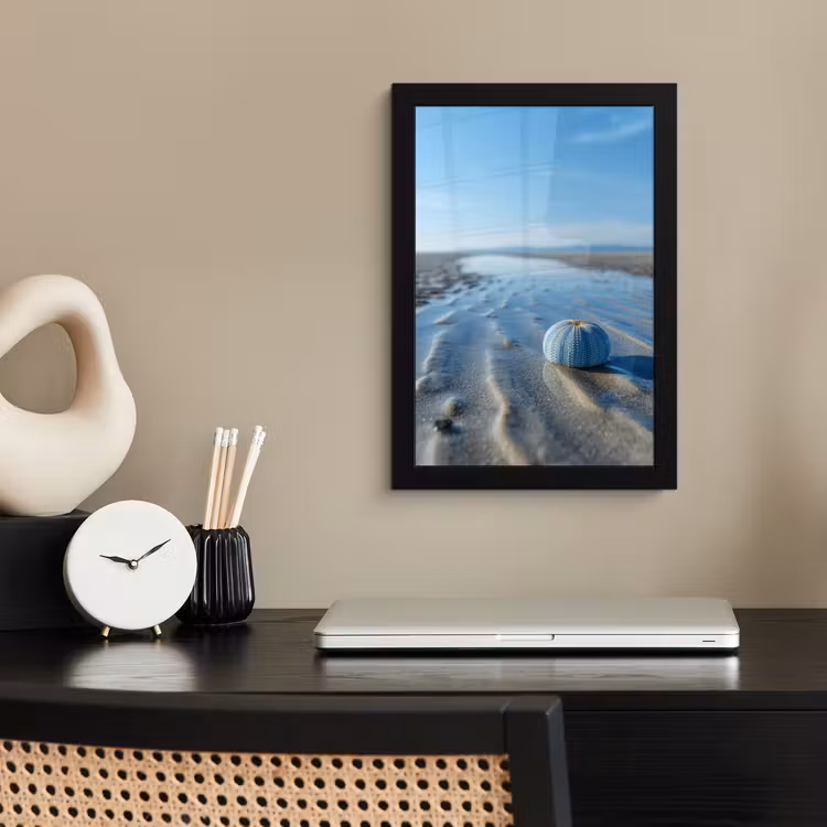 Poster met lijst - Strand - Schild - Water - Blauw — 3