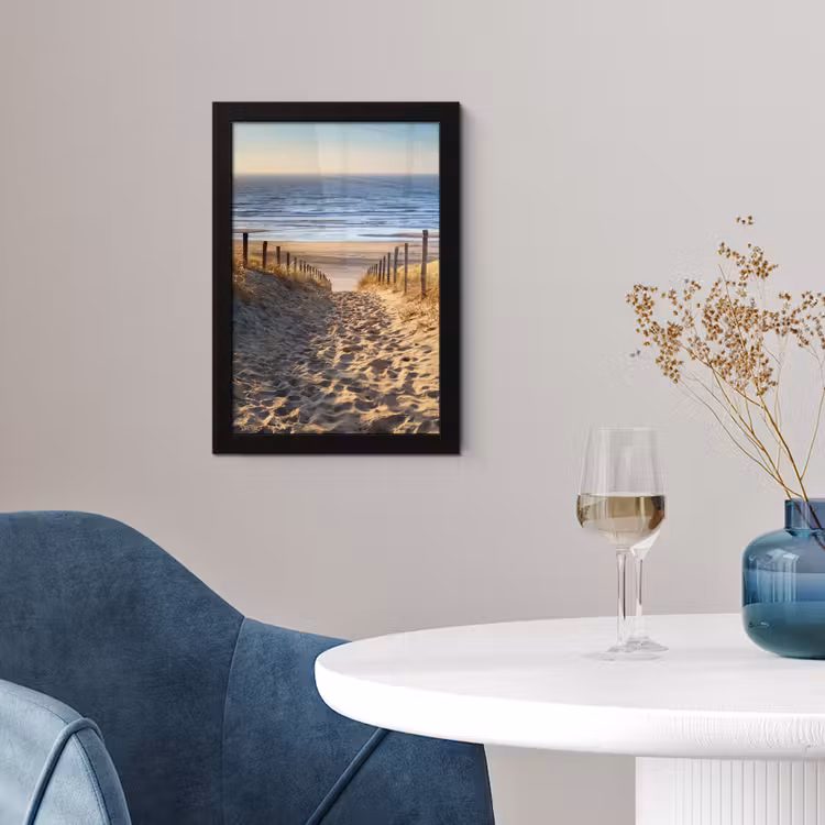 Poster met lijst - Strand - Zee - Nederland - Duinen - Zon — 2