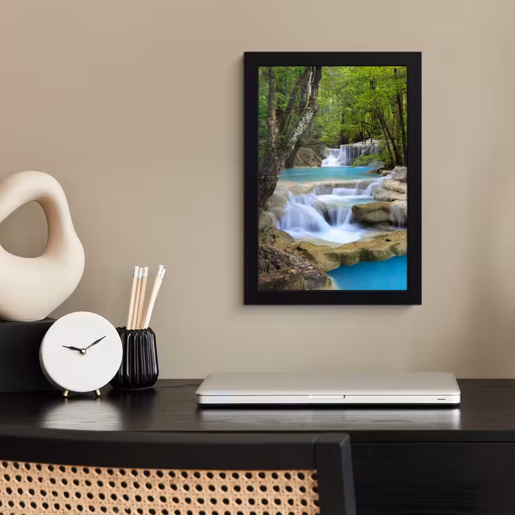 Poster met lijst - Waterval - Natuur - Rivier - Bos - Water — 3