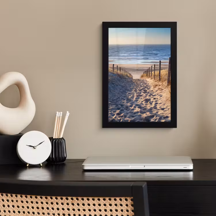 Poster met lijst - Zand - Strand - Duin - Zee - Zomer — 3