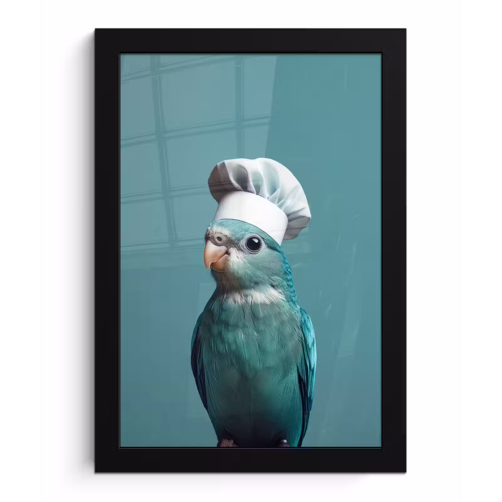 Poster met lijst - Parkiet - Vogel - Koksmuts - Cute — 1