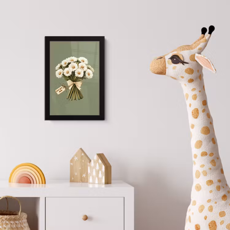 Poster met lijst - Lint - Boeket - Groen - Quote — 5