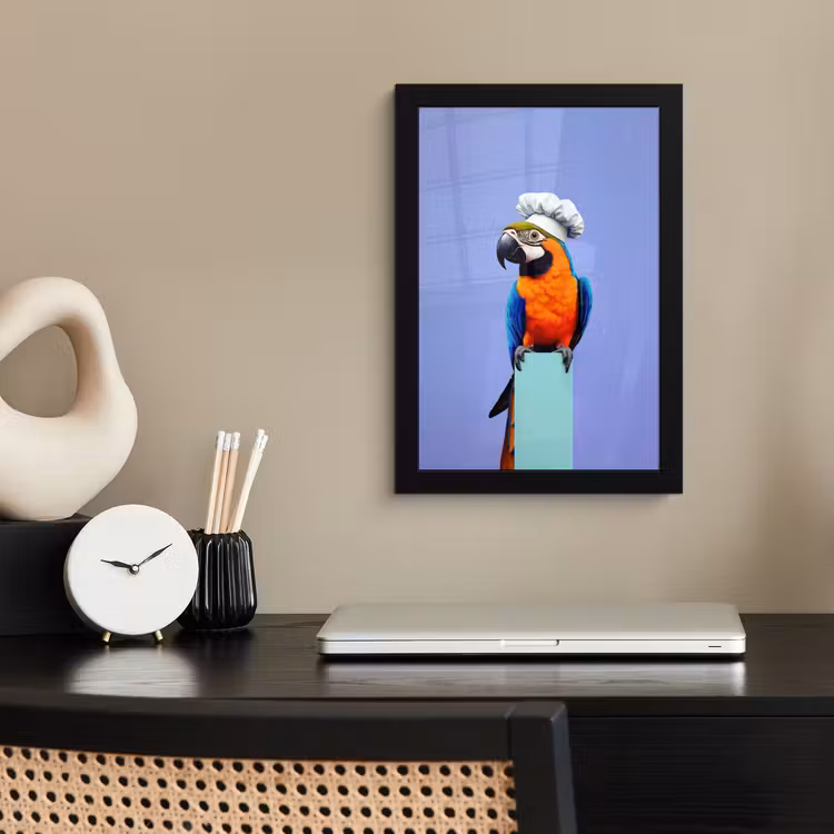 Poster met lijst - Papegaai - Koksmuts - Vogel - Leuk — 3