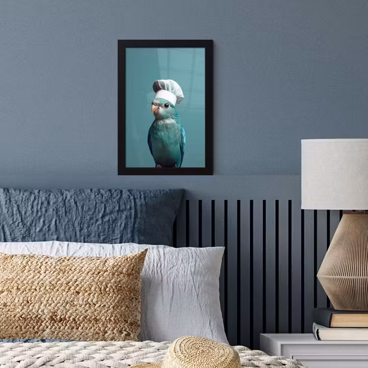 Poster met lijst - Parkiet - Vogel - Koksmuts - Cute — 4