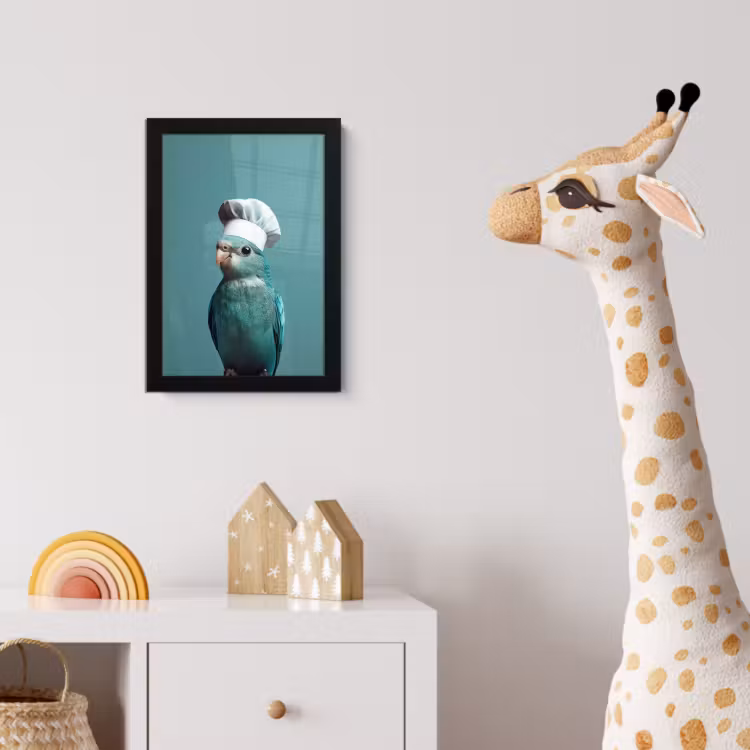 Poster met lijst - Parkiet - Vogel - Koksmuts - Cute — 5