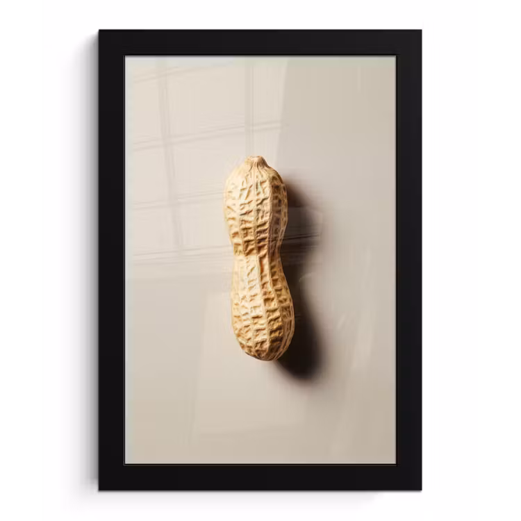 Poster met lijst - Pinda - Ruw - Beige — 1