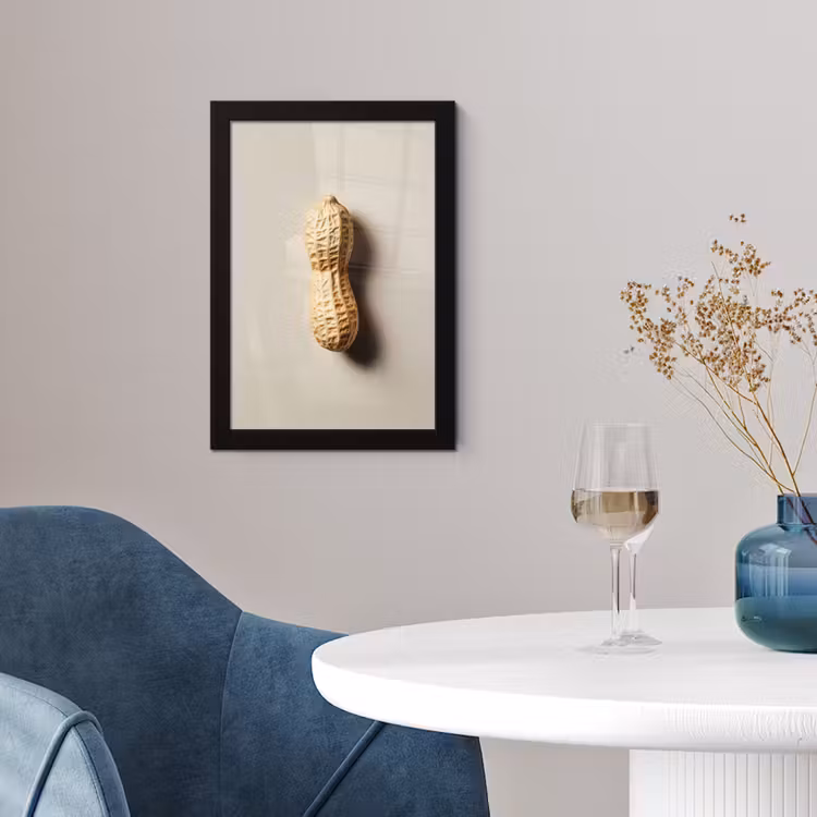 Poster met lijst - Pinda - Ruw - Beige — 2