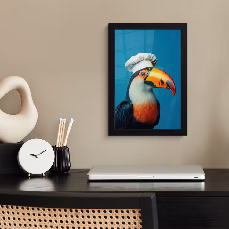 Poster met lijst - Toekan - Papegaai - Vogel - Koksmuts — 3