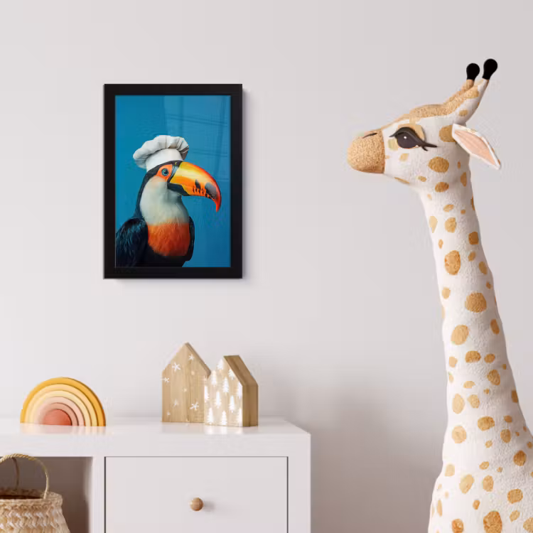 Poster met lijst - Toekan - Papegaai - Vogel - Koksmuts — 5