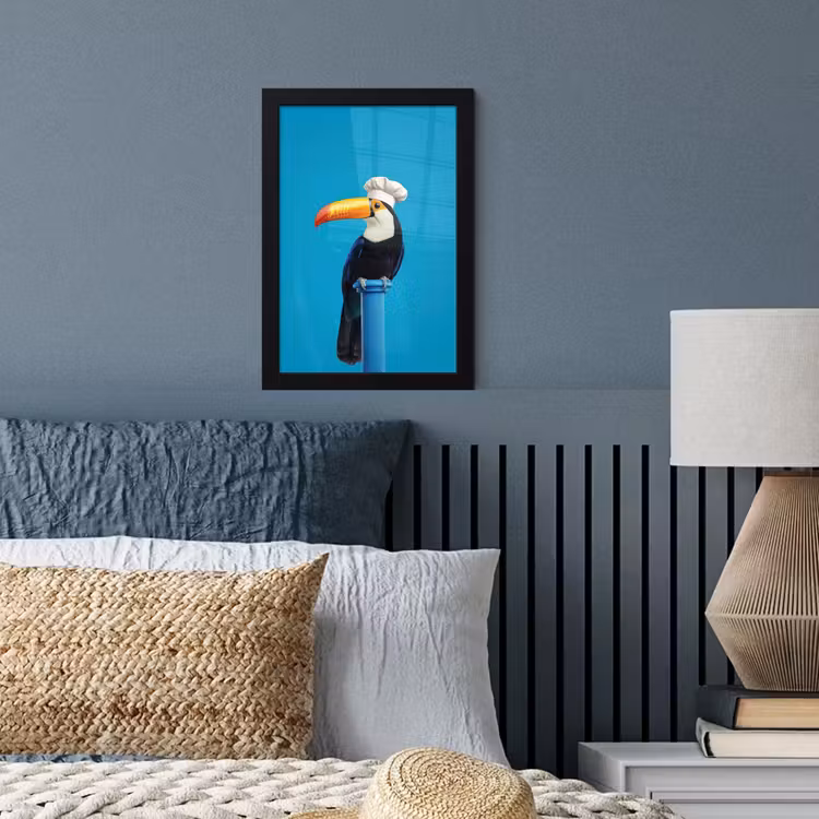 Poster met lijst - Tucan - Sokkel - Vogel - Koksmuts — 4