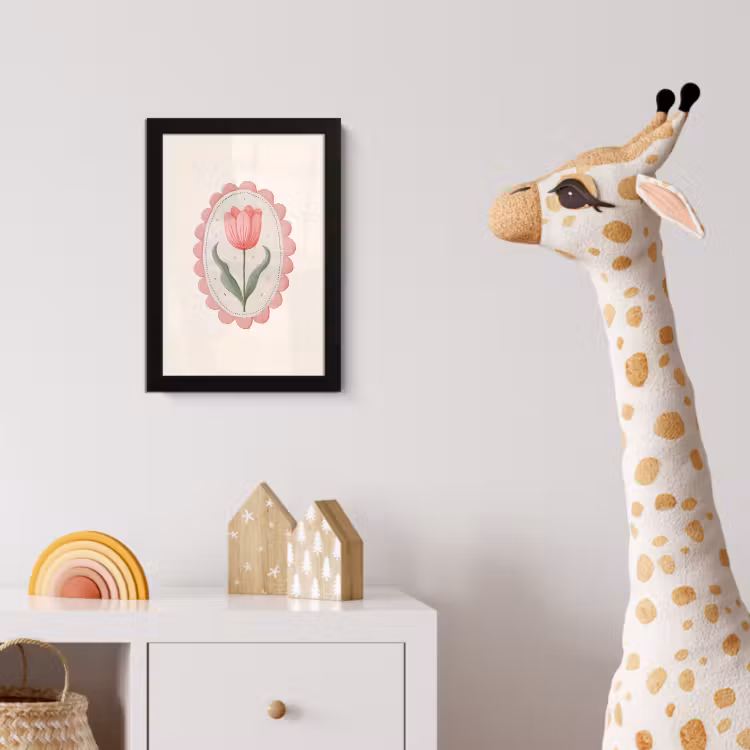 Poster met lijst - Tulp - Lijst - Ovaal - Illustratie — 5