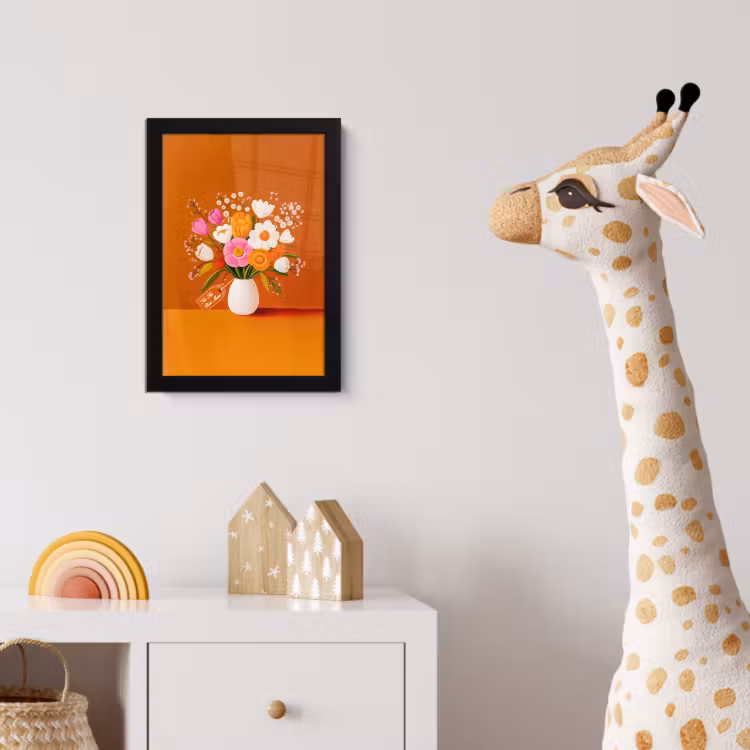 Poster met lijst - Vaas - Bloemen - Oranje — 5