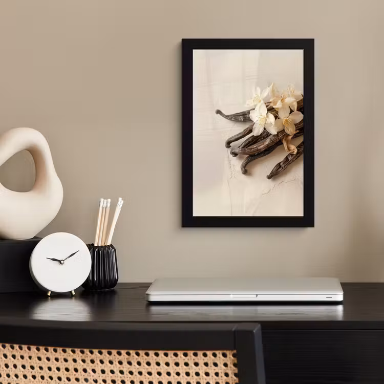 Poster met lijst - Vanille - Bloemen - Beige — 3