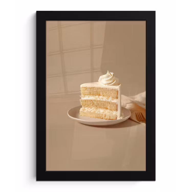 Poster met lijst - Vanilletaart - Cake - Romig — 1