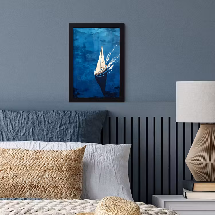 Poster met lijst - Zeilboot - Water - Abstract - Schaduw — 4
