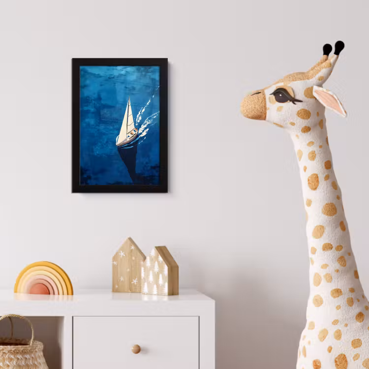 Poster met lijst - Zeilboot - Water - Abstract - Schaduw — 5
