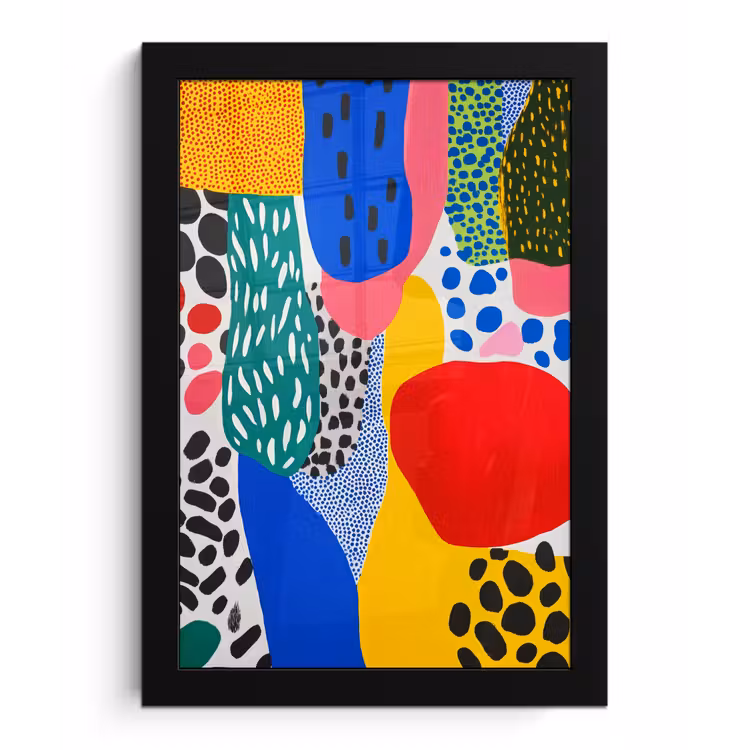 Poster met lijst - Stippen - Vormen - Modern - Kleuren — 1