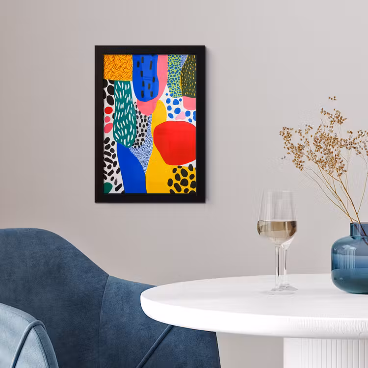 Poster met lijst - Stippen - Vormen - Modern - Kleuren — 2