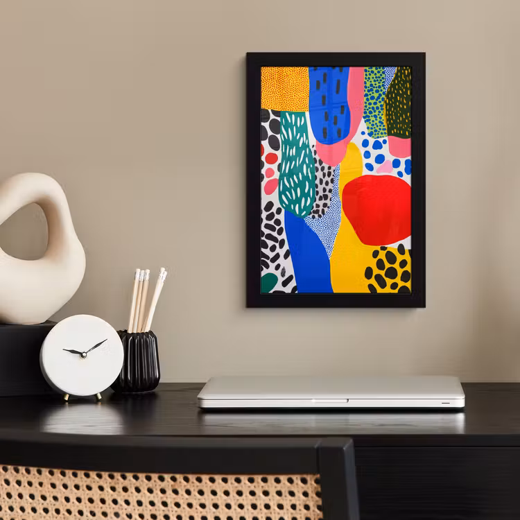 Poster met lijst - Stippen - Vormen - Modern - Kleuren — 3